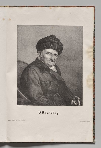 Tysklands berömda författare: Porträtt av Johann Joachim Spalding av Gustav Karl Friedrich Luderitz