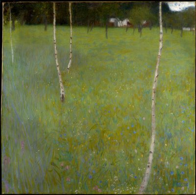 Bondgård med björkar (unga björkar) av Gustav Klimt