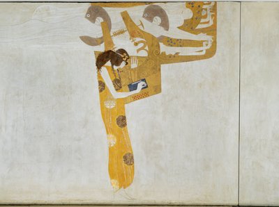 Beethovenfrize, allegori över " Poesi " 1902 (kasein på stuckatur) av Gustav Klimt