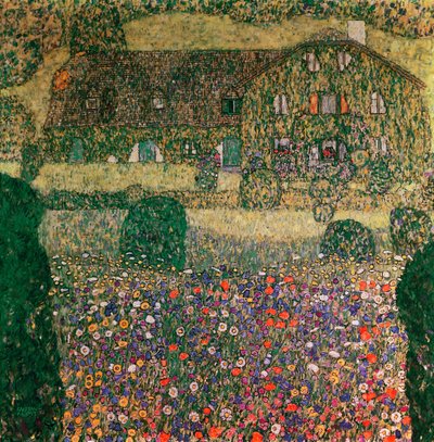 Hus på landet vid Attersee, ca 1914 av Gustav Klimt