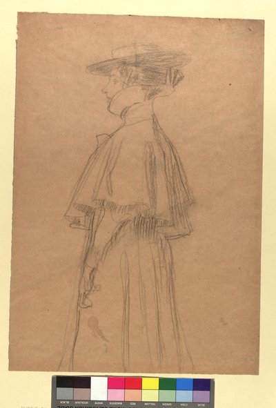 Dame mit Hut und Mantel av Gustav Klimt