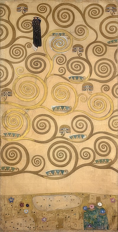 Design för stocletfrisen. Detalj. 1905/09 av Gustav Klimt