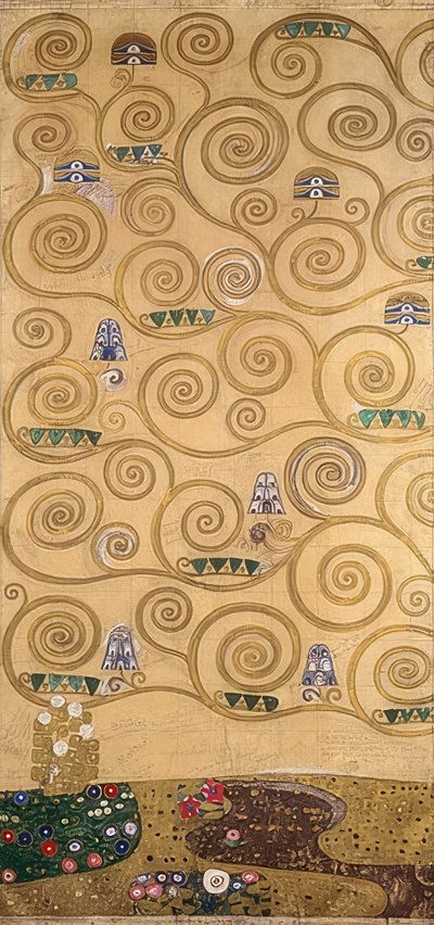Design för stocletfrisen. Detalj. 1905/09 av Gustav Klimt