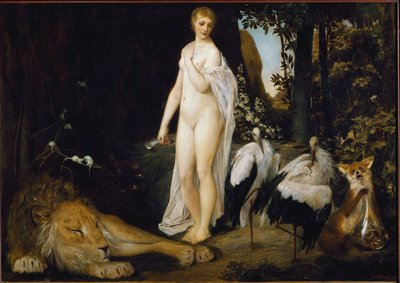 Fabel (olja på duk av Gustav Klimt