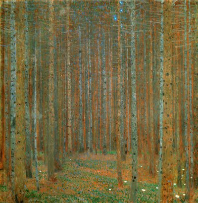 Granskog I - Klimt, Gustav (1862-1918) - 1901 - Olja på duk - 90x90 - Kunsthaus Zug, Samling Kamm av Gustav Klimt