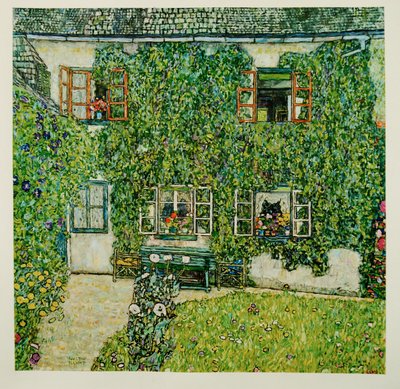 Skogsbrukshus i Weissenbach vid Attersee-sjön av Gustav Klimt