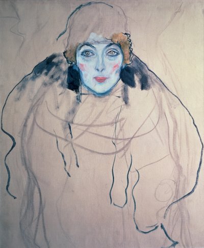 Kvinnohuvud, 1917 av Gustav Klimt