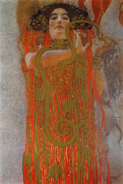 Hygieia, 1900-7 (detalj från Medicine) av Gustav Klimt