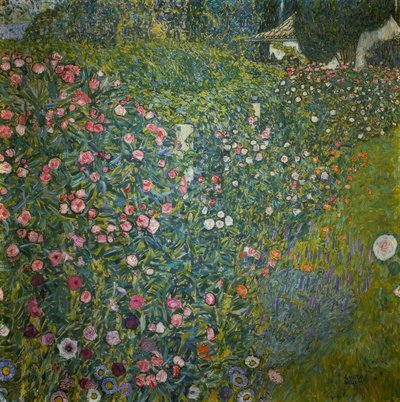 Italiensk trädgårdslandskap av Gustav Klimt