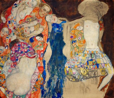 La Mariee - Bruden - Klimt, Gustav (1862-1918) - 1918 - Olja på duk - 165x191 - Oesterreichische Galerie Belvedere, Wien av Gustav Klimt