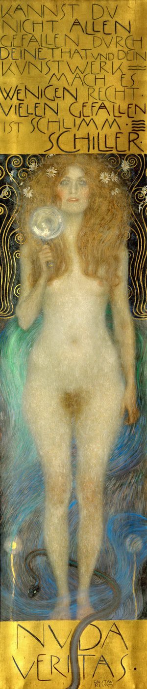Naken sanning, 1899 av Gustav Klimt