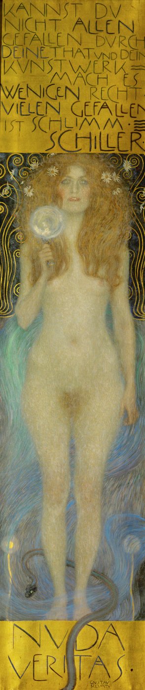 Naken Veritas av Gustav Klimt
