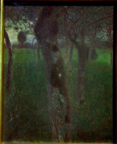 Fruktträdgård på kvällen (trädgård på kvällen) av Gustav Klimt