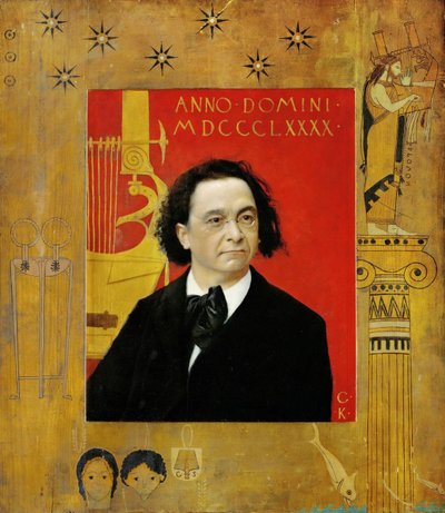 Porträtt av Joseph Pembaur, pianisten och kompositören, 1890 av Gustav Klimt