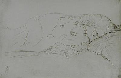 Sova naken av Gustav Klimt