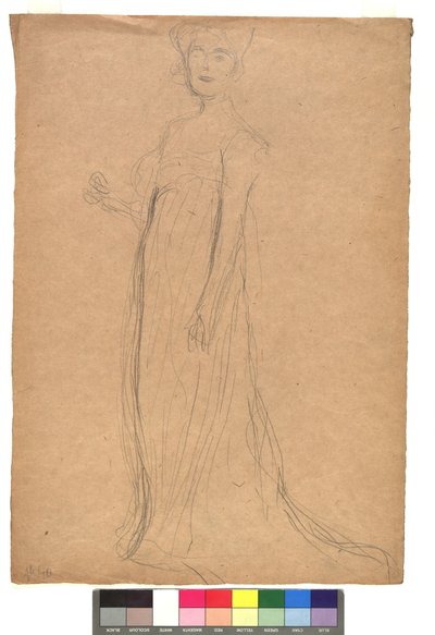 Studie zu einem Damenporträt av Gustav Klimt