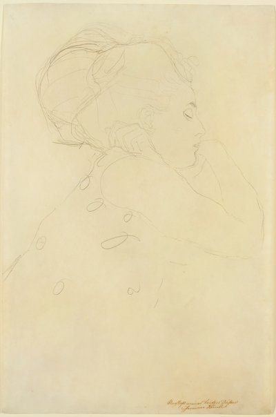 Studie till "The Bride", ca 1917-18 (blyerts på papper) av Gustav Klimt