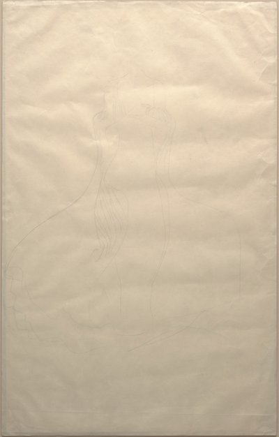 Studie till Adele Bloch-Bauers klänning, ca 1903 (penna på papper) av Gustav Klimt