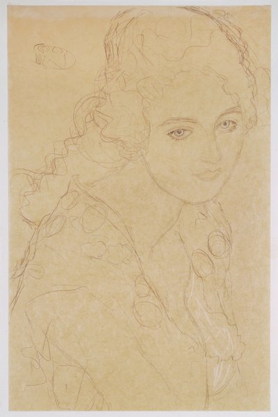 Studie till målningen Porträtt Ria Munk III av Gustav Klimt