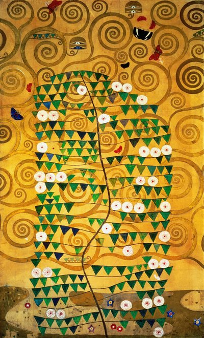 Stoclet-frisen, Detalj: Livets träd, 1905-1909 av Gustav Klimt