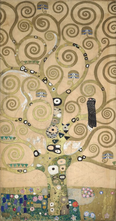 Stoclet-frisen, detalj: Livets träd, ca 1905-09 (tempera på kartong) av Gustav Klimt