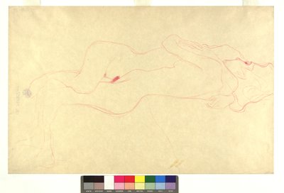 Zwei liegende weibliche Akte in Umarmung av Gustav Klimt