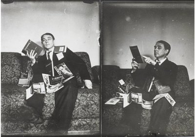 Dubbelporträtt av Alexey Kruchenykh av Gustav Klutsis