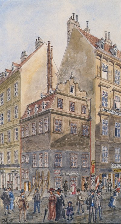 Salzgries i Wien (hörnet av Tiefer Graben) av Gustav Korompay