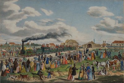 Invigning av järnvägen München-Augsburg den 1 september 1839, 1839. av Gustav Kraus