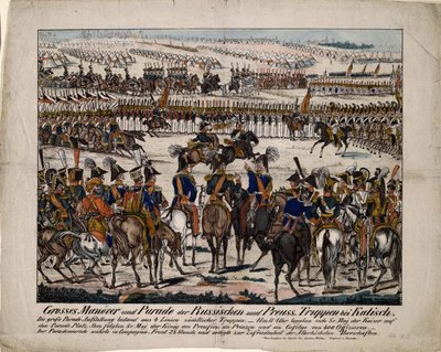 Rysk-preussisk parad i Kalisz 1835, ca. 1850 av Gustav Kühn