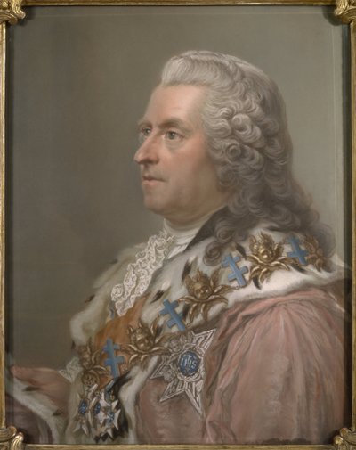 Porträtt av greve Carl Gustaf Tessin (1695-1770), av Lundberg, Gustaf (1695-1786). Pastell på papper av Gustav Lundberg