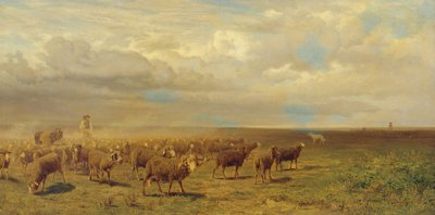 Fårbesättning i Puszta av Gustav Ranzoni