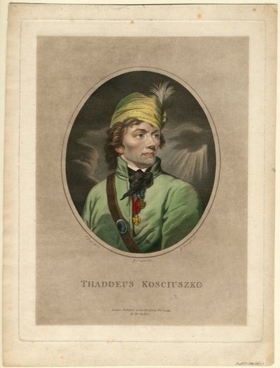Porträtt av Tadeusz Kosciuszko 1746-1817, 1795 av Gustav Taubert