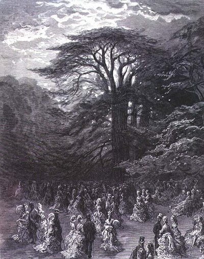 A Chiswick Fete, från "London, a Pilgrimage", skriven av William Blanchard Jerrold (1826-84), graverad av Stephane Pannemaker (1847-1930), pub. 1872 (gravyr) av Gustave (after) Dore
