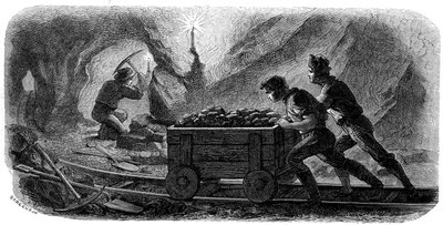 Quartz Mining, Kalifornien, 1859. av Gustave Adolphe Chassevent-Bacques
