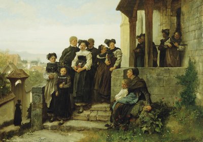 Efter den protestantiska gudstjänsten 1872 av Gustave Brion