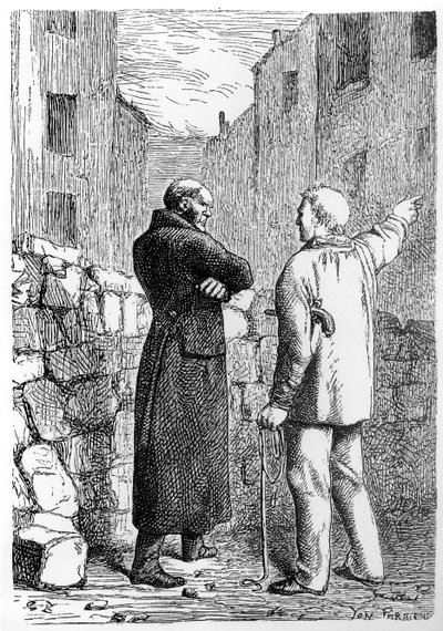 Jean Valjean får sin hævn, illustration fra 