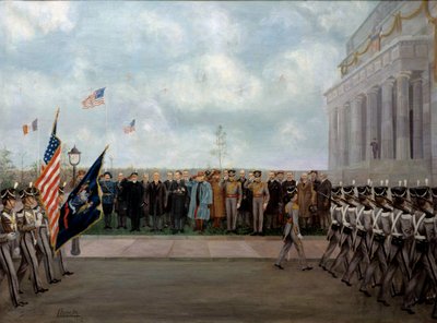 "Marechalen Joffre på mission i Washington" av Gustav Brock (1881-1945). 1917 (olja på duk) av Gustave Brock