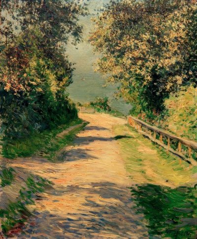 Gränden av villan av blommor, Trouville av Gustave Caillebotte