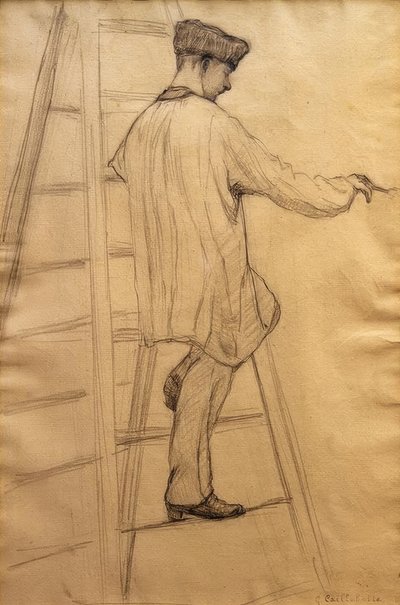 Studie för husmålare av Gustave Caillebotte