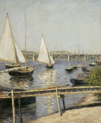 Segelbåtar vid Argenteuil, ca. 1888 av Gustave Caillebotte