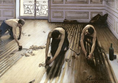Parketthyvlarna av Gustave Caillebotte