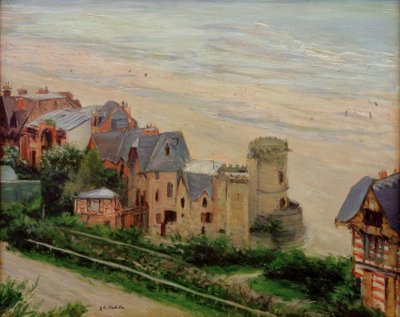 Trouville, stranden och villorna av Gustave Caillebotte