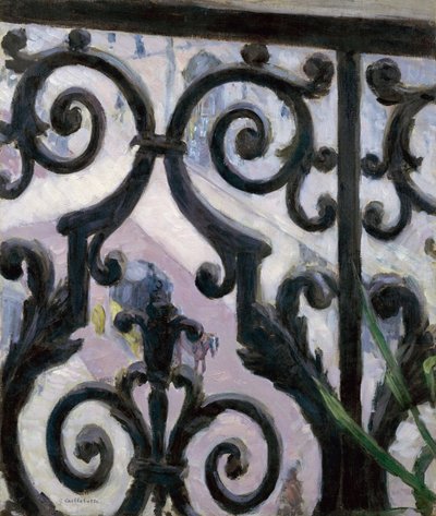 Utsikt från balkongen - Utsikt från en balkong - Målning av Gustave Caillebotte (1848-1894) av Gustave Caillebotte