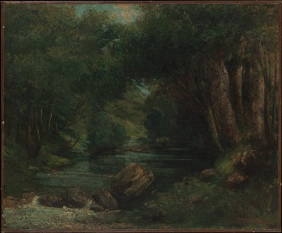 En bäck i skogen av Gustave Courbet
