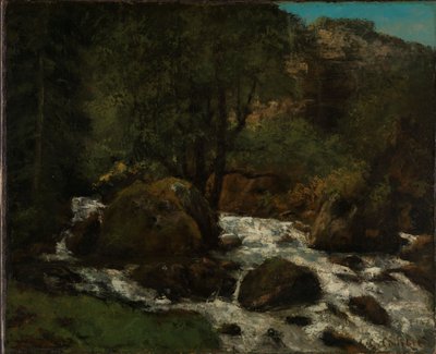En bäck i skogen, Jura av Gustave Courbet