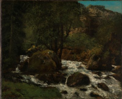 En bäck i skogen, Jura, ca 1865 (olja på duk) av Gustave Courbet
