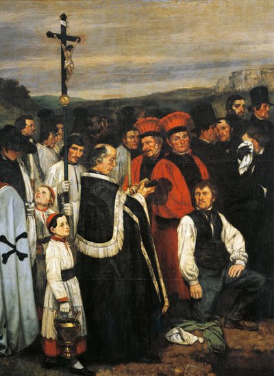 En begravning i Ornans av Gustave Courbet
