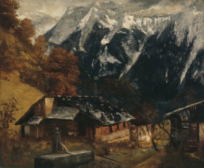 En alpin scen, 1874. av Gustave Courbet