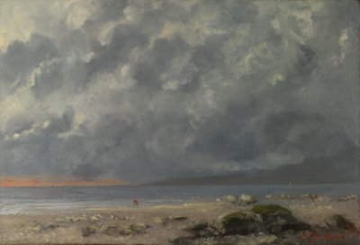 Strandscen av Gustave Courbet